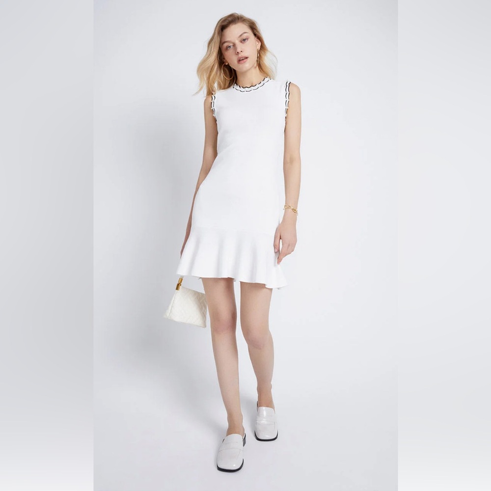 URBAN REVIVO BEADED SLEEVELESS KNITTED DRESS SIZE 6/M